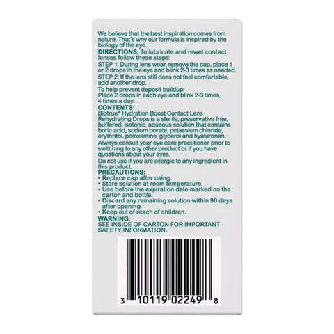 Bausch + Lomb, Biotrue Hydrating Boost Contact Lens Rehydrating Drops, 0.33 Oz Bausch + Lomb