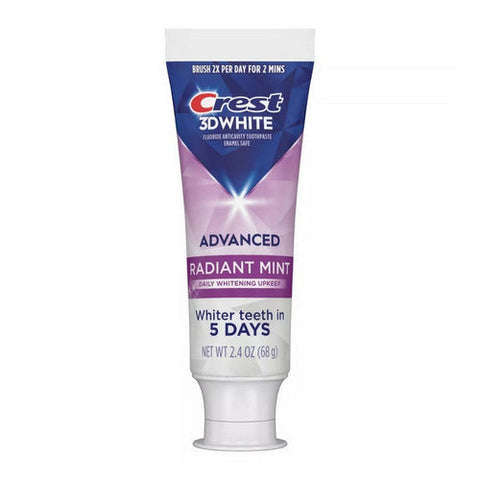 Crest, 3D White Advanced Teeth Whitening Toothpaste Radiant Mint, 2.4 Oz Crest