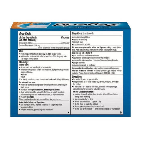 Zegerid Otc, Acid Reducer Capsules 24 Hour, 42 Count Zegerid Otc