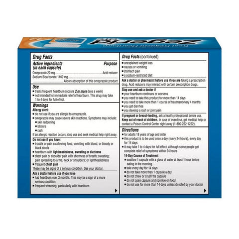Zegerid Otc, Acid Reducer Capsules 24 Hour, 42 Count