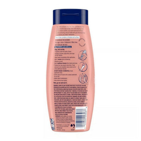 Nair, Shower Cream Hair Remover Sensitive Formula Natural Coconut Oil And Vitamin E, 12 Oz Nair