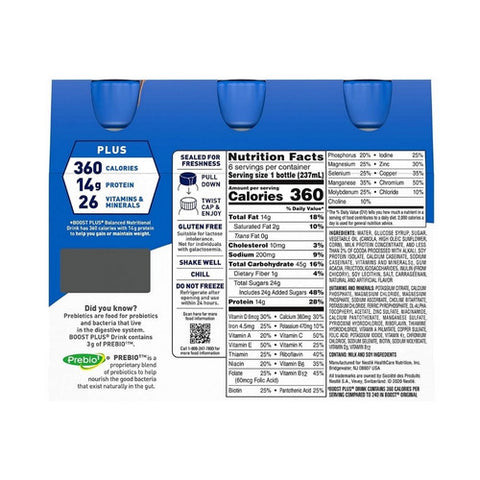 Nestle Healthcare Nutrition, Boost Plus Balanced Nutritional Drinks Rich Chocolate, 48 Oz