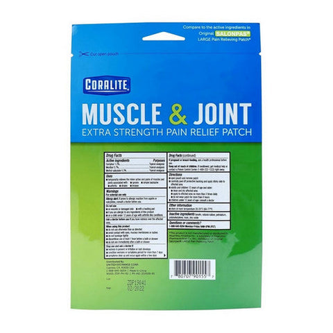 Coralite, Muscle And Join Extra Strength Pain Relief Patch, 2 Count Coralite