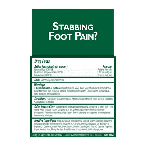 Magnilife, Db Pain Relieving Foot Cream, 4 Oz