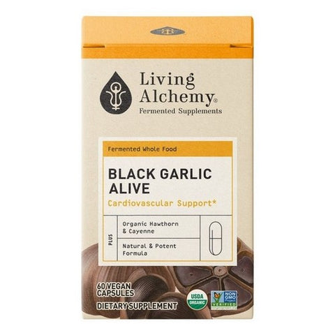 Living Alchemy, Black Garlic Fermented Cardiovascular Support, 60 Vegan Capsules