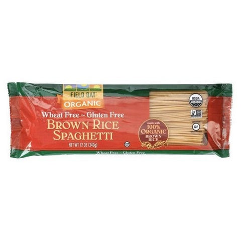 Field Day, Organic Pasta Spaghetti Brown Rice, 12 Oz (Case Of 12)