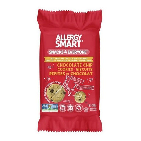 Allergy Smart, 2 Pack Chocolate Chip Cookies, 1 Oz (Case Of 40)