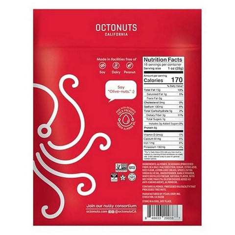 Octonuts, Almond Roasted Olive Oil Lemon, 16 Oz (Case Of 12)