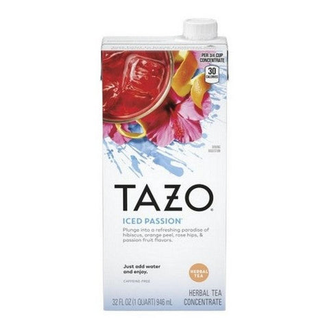 Tazo, Iced Passion Herbal Tea Concentrate, 32 Oz (Case Of 6) Tazo