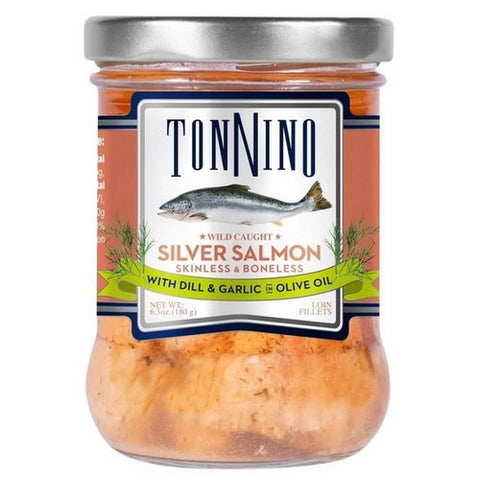 Tonnino, Silver Salmon Fillets Dill Garlic In Olive Oil, 6.3 Oz (Case Of 6)