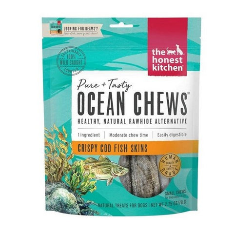 The Honest Kitchen, Ocean Chews Crispy Cod Fish Skins Dog Treats, 2.75 Oz (Case Of 6)
