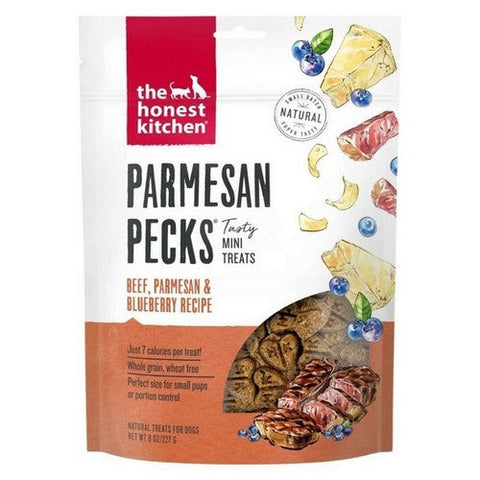 The Honest Kitchen, Parmesan Pecks Mini Dog Treats Beef And Blueberry, 8 Oz (Case Of 6) The Honest Kitchen