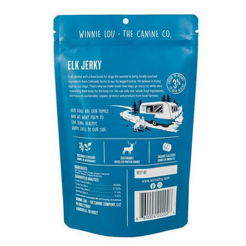 Winnie Lou, Elk Jerky Dog Treats Bag, 2.5 Oz (Case Of 6)