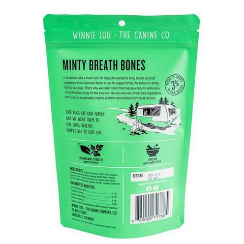 Winnie Lou, Minty Breath Bone Dog Treat, 4 Oz (Case Of 6)