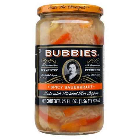 Bubbies, Spicy Sauerkraut, 25 Oz (Case Of 6) Bubbies