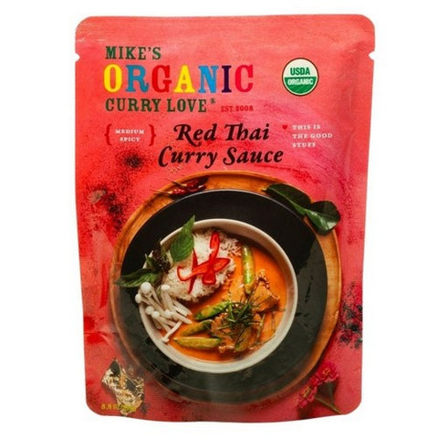 Mike's Organic Foods, Organic Simmer Sauce Red Thai Small Box, 8.8 Oz (Case Of 6)
