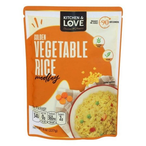 Kitchen And Love, Golden Vegetable Rice Medley, 8 Oz (Case Of 6)