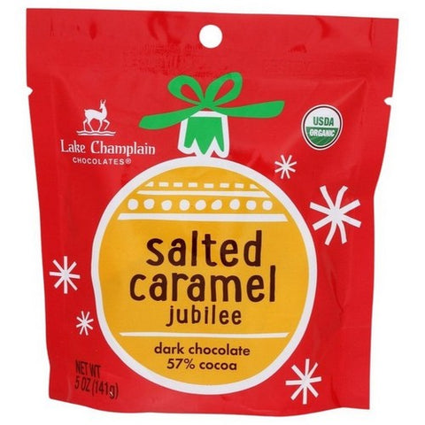 Lake Champlain, Organic Jubilee Salted Caramel Dark Chocolate 57% Cocoa, 5 Oz (Case Of 12)