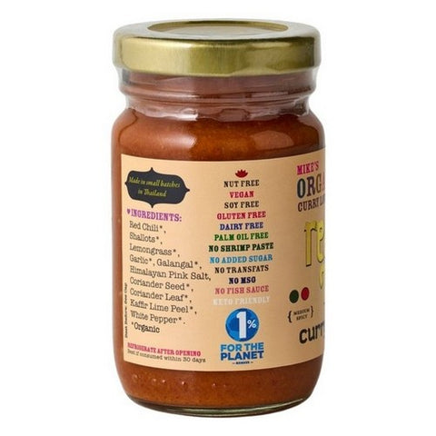 Mike's Organic Foods, Curry Paste Red Thai Mild Spicy Glass Jar, 4.23 Oz (Case Of 6)