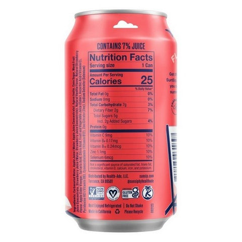 Health-Ade, Sun Sip Strawberry Vanilla Soda, 11.5 Oz (Case Of 12)