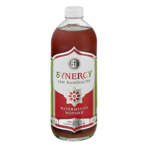 GT's, Organic Kombucha Synergy Watermelon Wonder, 48 Oz (Case Of 6)
