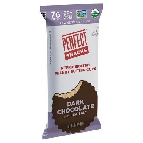 Perfect Bar, Dark Chocolate Sea Salt Peanut Butter Cups Snack Bars, 1.4 Oz (Case Of 16)