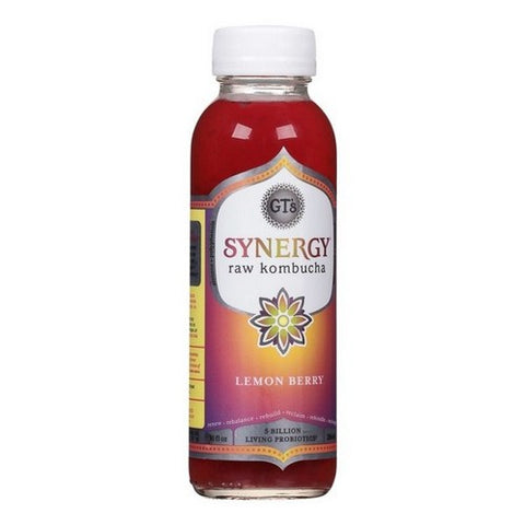 GT's, Synergy Raw Kombucha Lemon Berry, 10 Oz (Case Of 12)
