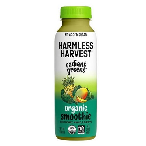 Harmless Harvest, Organic Radiant Greens Coconut Smoothie, 10 Oz (Case Of 6)
