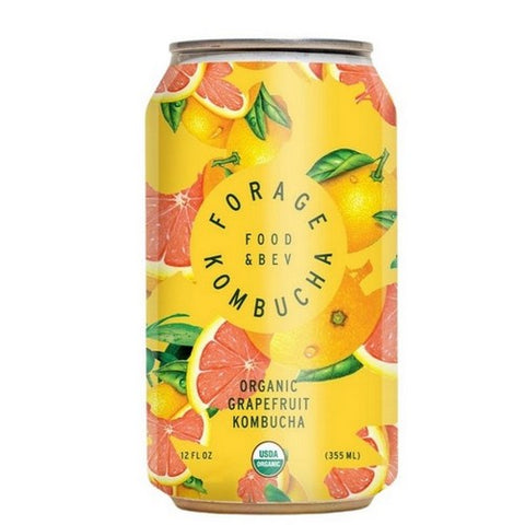 Forage Kombucha, Kombucha Grapefruit Organic, 12 Oz (Case Of 12) Forage Kombucha