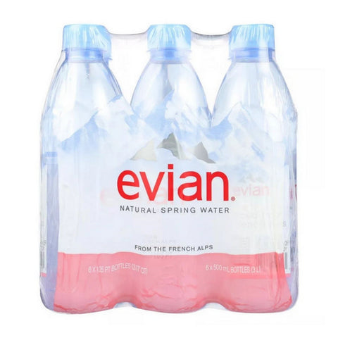 Natural Spring Water 16.9 Oz X 6 Count (Case Of 4) by Evian