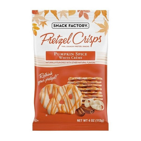 Pretzel Crisps, Pumpkin Spice White CrÃ¨me, 4 Oz (Case Of 12)