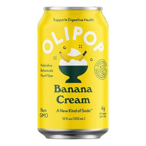 Olipop, Banana Cream Soda, 12 Oz (case Of 12)