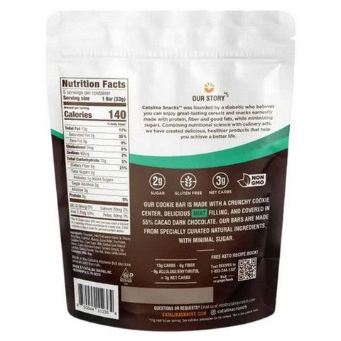 Catalina Crunch, Dark Chocolate Cookie Bar With Mint, 5.8 Oz (Case Of 6) Catalina Crunch