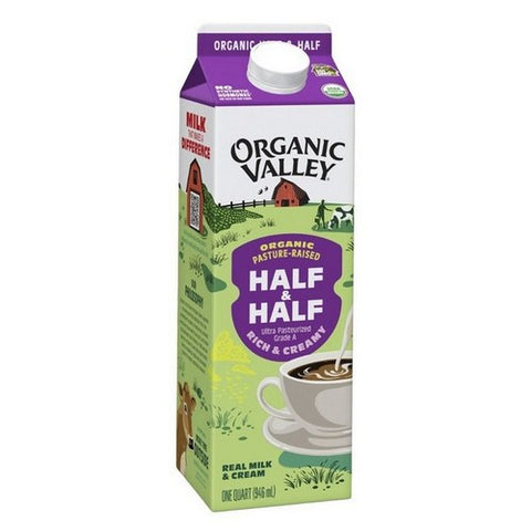 Organic Valley, Half And Half Ultra Pasteurized, 32 Oz (Case Of 12)