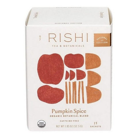 Rishi Tea, Organic Pumpkin Spice Tea, 15 Bags (Case Of 6)