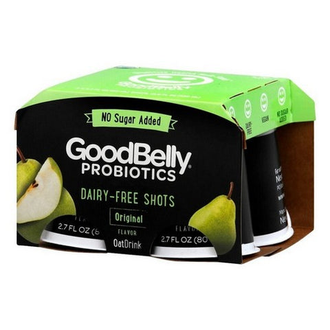 Good Belly, Original Probiotics Straightshot Dairy Free Oat Drink, 2.7 Oz X 4 Count (Case Of 6)