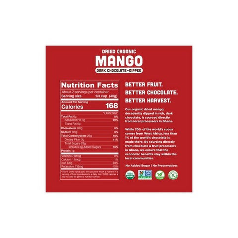 Mavuno Harvest, Mango Dried Dark Chocolate, 6 Oz (Case Of 6) Mavuno Harvest