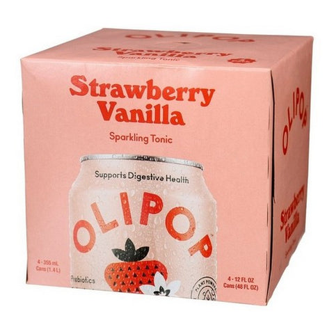 Olipop, Sparkling Tonic Strawberry Vanilla, 12 Oz (Case Of 12)