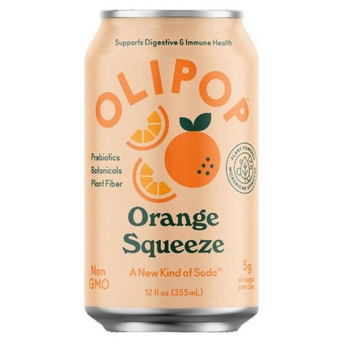 Olipop, Orange Cream Squeeze Sparkling Tonic, 12 Oz (case Of 12)