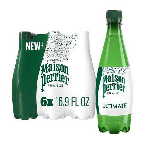 Maison Perrier, Sparkling Water Unflavored, 16.9 Oz X 6 Count (Case Of 4)