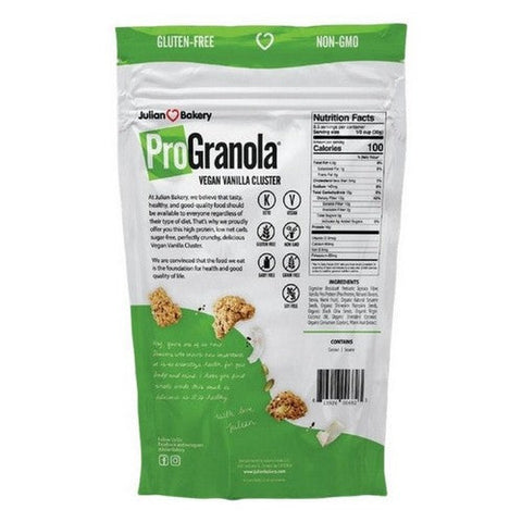 Julian Bakery, ProGranola Vegan Vanilla Cluster, 9 Oz (Case Of 6) Julian Bakery