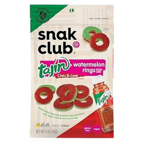 Snak Club, Tajin Watermelon Rings, 5 Oz (Case Of 6) Snak Club
