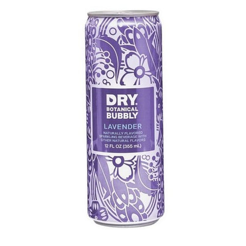Dry Botanical Bubbly, Sparkling Beverage Lavender, 12 Oz X 4 Count (Case Of 6)