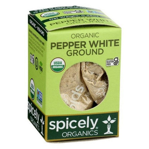 Spicely Organics, Organic Peppercorn White Ground, 0.45 Oz (Case Of 6) Spicely Organics