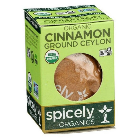 Spicely Organics, Organic Cinnamon Ground Ceylon Box, 0.45 Oz (Case Of 6)