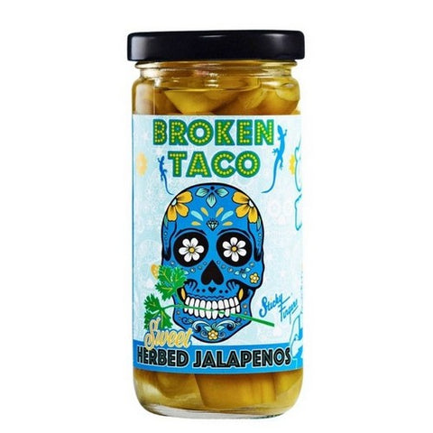 Broken Taco, Sweet Herbed Jalapenos, 8 Oz (Case Of 6) Broken Taco