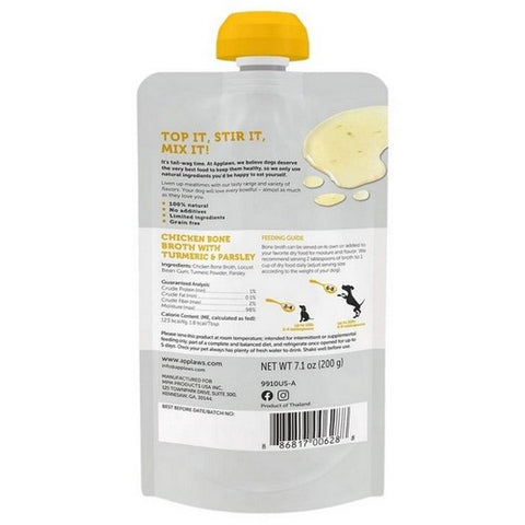 Applaws, Turmeric Parsley Dog Bone Broth Chicken, 7.1 Oz (Case Of 6)