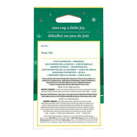 Burts Bees, Hive Favorites Beeswax Holiday Gift Set, 2 Pack (Case Of 4)