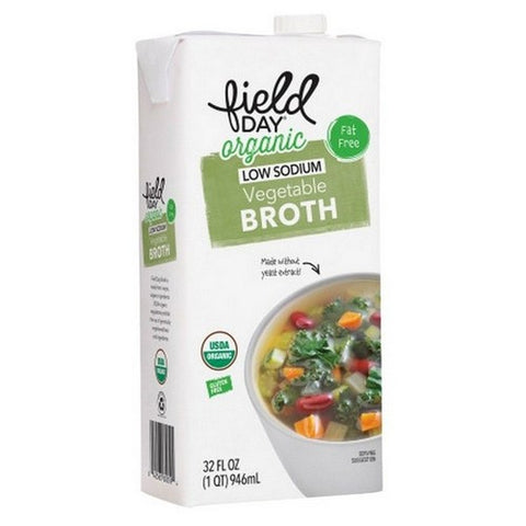 Field Day, Organic Low Sodium Vegetable Broth, 32 Oz (Case Of 12)
