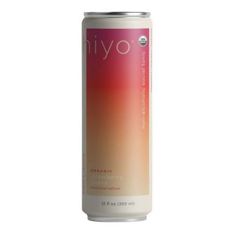 Hiyo, Organic Strawberry Guava Seltzer, 12 Oz X 4 Count (Case Of 6)